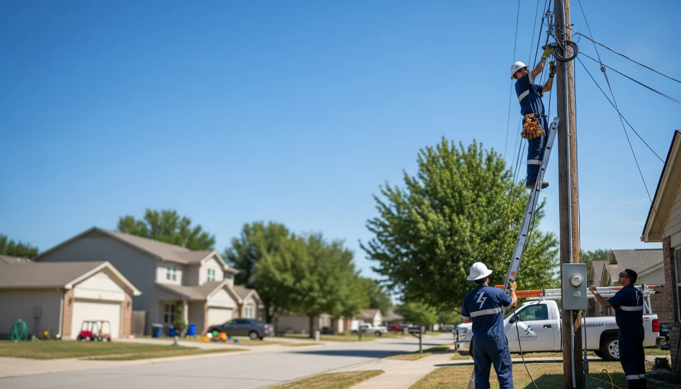 Residential electrician providing installation services in Nardin, OK